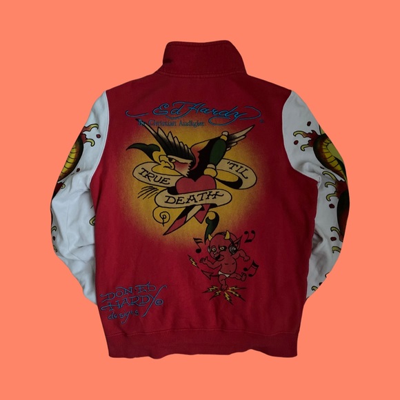 Y2k Ed Hardy zip sweater - Picture 2 of 2